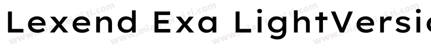 Lexend Exa LightVersion 1007字体转换